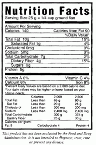 flax seed nutrition info